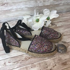 Free People Multi Glitter Paradise Espadrilles